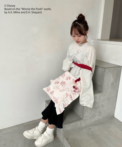 Disney（ディズニー）の「【Disney】くまのプーさん/フリルトートバッグ（トートバッグ・レディース・ベージュ/オフホワイト・FREE）」の20枚目の写真