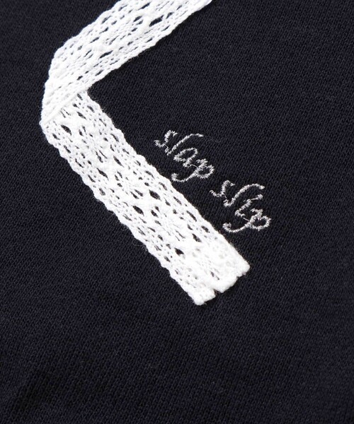 SLAP SLIP(スラップスリップ)の「レースリボン付きペプラムトレーナー(80~130cm)(スウェット・キッズ・パープル/ブラック・90cm/110cm/80cm/120cm/130cm/100cm)」の9枚目の写真