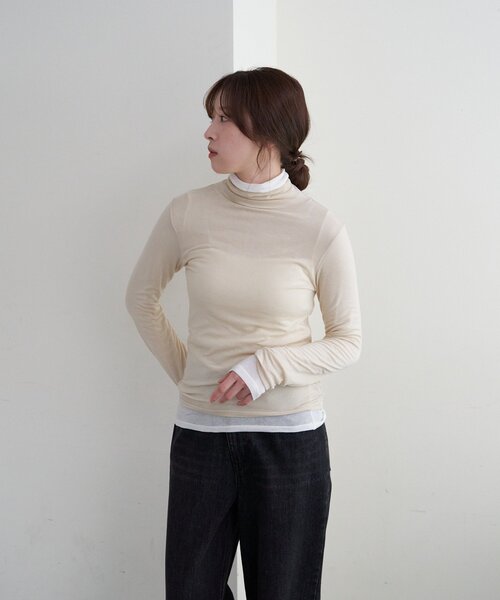 SHENERY（シーナリー）の「シアータートルプルオーバー（Tシャツ/カットソー・レディース・ベージュ/ブルー系その他/ピンク/ブラック/ベージュ系その他/オフホワイト・FREE）」の15枚目の写真