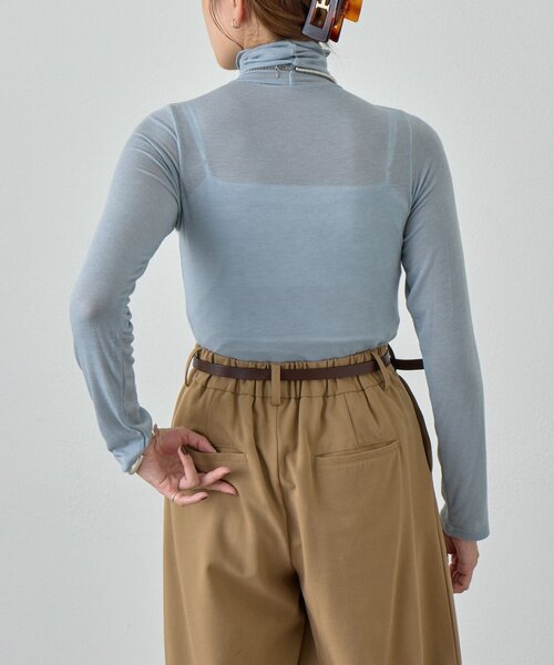 SHENERY(シーナリー)の「シアータートルプルオーバー(Tシャツ/カットソー・レディース・ベージュ/ブルー系その他/ピンク/ブラック/ベージュ系その他/オフホワイト・FREE)」の8枚目の写真