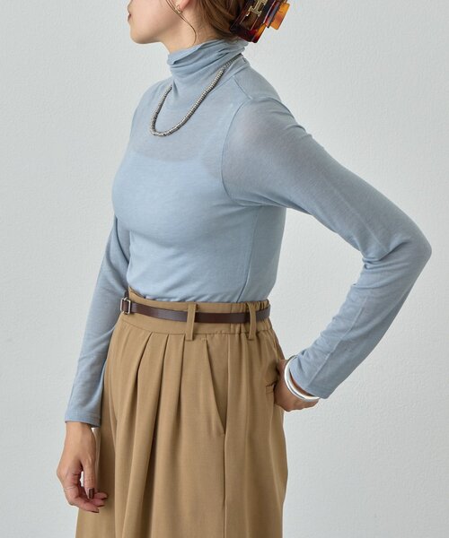 SHENERY(シーナリー)の「シアータートルプルオーバー(Tシャツ/カットソー・レディース・ベージュ/ブルー系その他/ピンク/ブラック/ベージュ系その他/オフホワイト・FREE)」の9枚目の写真