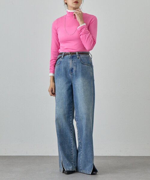 SHENERY(シーナリー)の「シアータートルプルオーバー(Tシャツ/カットソー・レディース・ベージュ/ブルー系その他/ピンク/ブラック/ベージュ系その他/オフホワイト・FREE)」の19枚目の写真