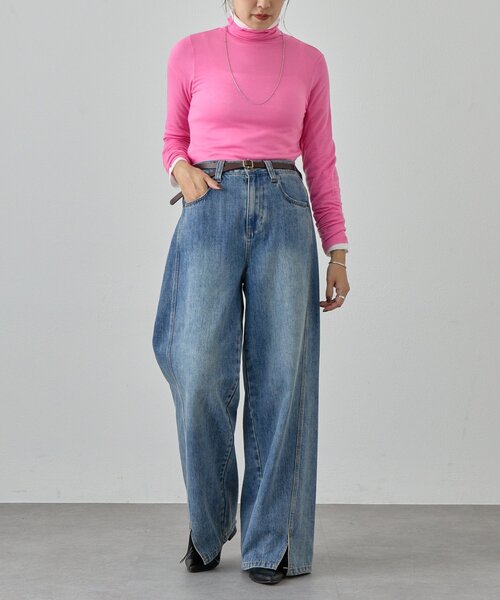 SHENERY(シーナリー)の「シアータートルプルオーバー(Tシャツ/カットソー・レディース・ベージュ/ブルー系その他/ピンク/ブラック/ベージュ系その他/オフホワイト・FREE)」の21枚目の写真