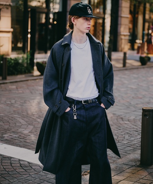 セール】wool balmacaan long coat / ウールバルマカーンロングコート