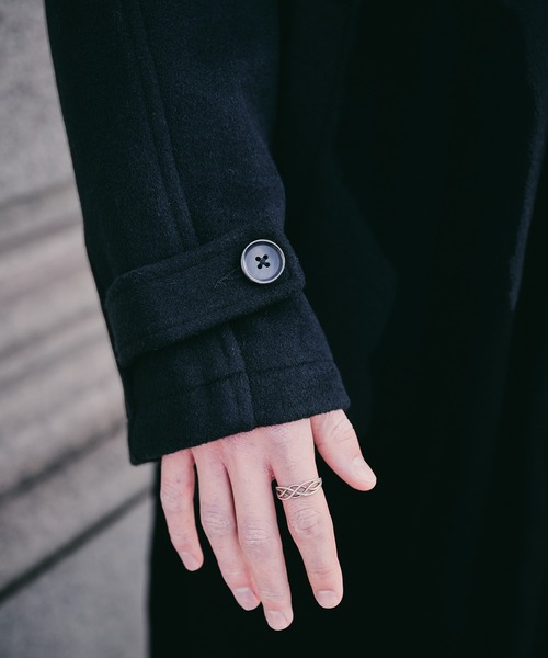 Regen Glanz(レーゲングランツ)の「wool balmacaan long coat / ウールバルマカーンロングコート(ステンカラーコート・メンズ・ブラック/グレー・MEDIUM/SMALL/LARGE)」の18枚目の写真