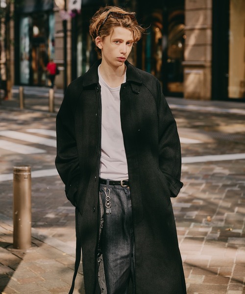 セール】wool balmacaan long coat / ウールバルマカーンロングコート