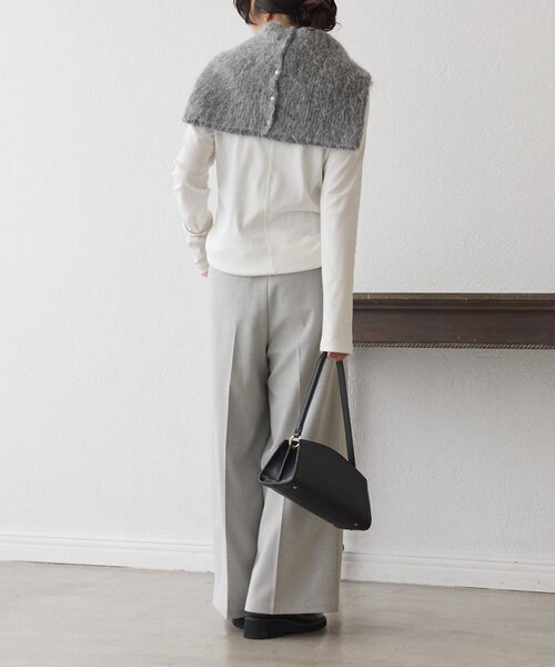 RIVE DROITE（リヴドロワ）の「【MYSELFbyRD（マイセルフバイリヴドロワ）】RELAX SLACKS（スラックス・レディース・ライトグレー/チャコールグレー・38/36）」の4枚目の写真