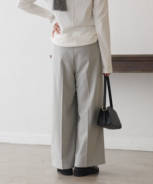 RIVE DROITE（リヴドロワ）の「【MYSELFbyRD（マイセルフバイリヴドロワ）】RELAX SLACKS（スラックス・レディース・ライトグレー/チャコールグレー・38/36）」の7枚目の写真