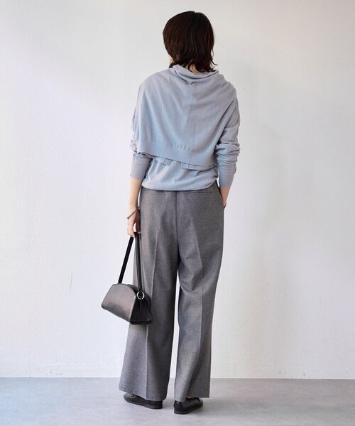 RIVE DROITE（リヴドロワ）の「【MYSELFbyRD（マイセルフバイリヴドロワ）】RELAX SLACKS（スラックス・レディース・ライトグレー/チャコールグレー・38/36）」の16枚目の写真