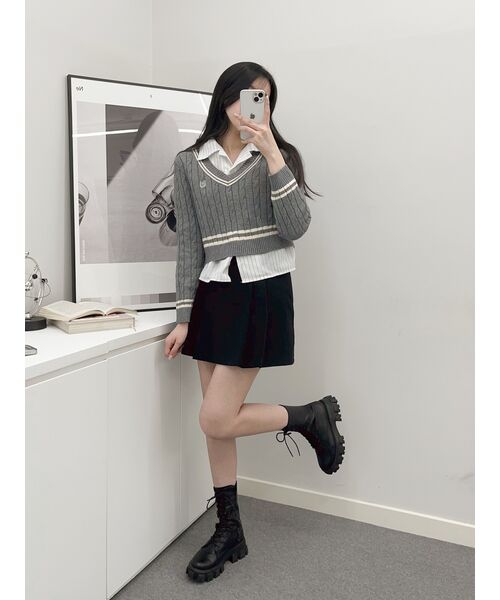 SAPPUN(サプン)の「Hide レースアップ ウォーカー (6cm)(ブーツ・レディース・ブラック・21.5㎝/22cm/22.5cm/23cm/23.5cm/24cm/24.5cm/25cm/25.5cm)」の16枚目の写真