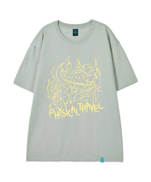 ASTRAL PROJECTION（アストラルプロジェクション）の「[フィジカルトラベル]コットンルーズフィット半袖Tシャツ_ダスティミント（Tシャツ/カットソー・メンズ・その他・LARGE/MEDIUM/X-LARGE/XX-LARGE）」の2枚目の写真