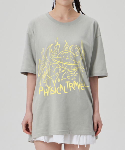 ASTRAL PROJECTION（アストラルプロジェクション）の「[フィジカルトラベル]コットンルーズフィット半袖Tシャツ_ダスティミント（Tシャツ/カットソー・メンズ・その他・LARGE/MEDIUM/X-LARGE/XX-LARGE）」の3枚目の写真