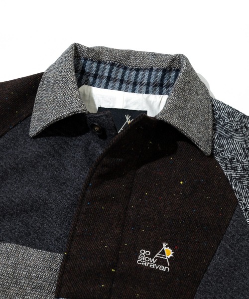 go slow caravan（ゴースローキャラバン）の「WOOL LIKE FABRIC バルマカンコート（その他アウター・メンズ・グレー/ブラウン・LARGE/MEDIUM）」の15枚目の写真