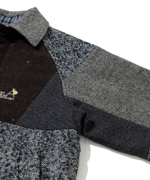 go slow caravan（ゴースローキャラバン）の「WOOL LIKE FABRIC バルマカンコート（その他アウター・メンズ・グレー/ブラウン・LARGE/MEDIUM）」の16枚目の写真