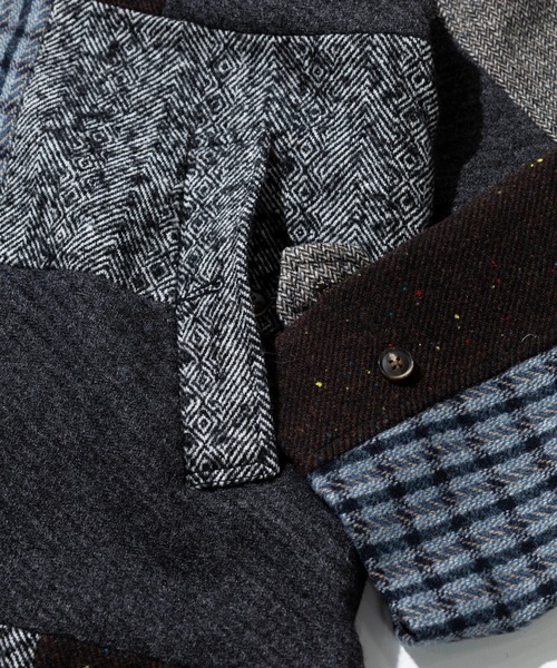 go slow caravan（ゴースローキャラバン）の「WOOL LIKE FABRIC バルマカンコート（その他アウター・メンズ・グレー/ブラウン・LARGE/MEDIUM）」の9枚目の写真