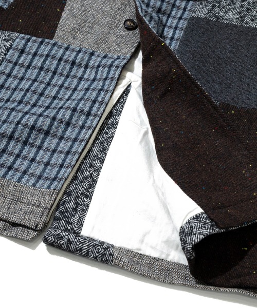 go slow caravan（ゴースローキャラバン）の「WOOL LIKE FABRIC バルマカンコート（その他アウター・メンズ・グレー/ブラウン・LARGE/MEDIUM）」の11枚目の写真