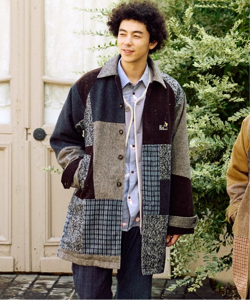 go slow caravan（ゴースローキャラバン）の「WOOL LIKE FABRIC バルマカンコート（その他アウター・メンズ・グレー/ブラウン・LARGE/MEDIUM）」の3枚目の写真