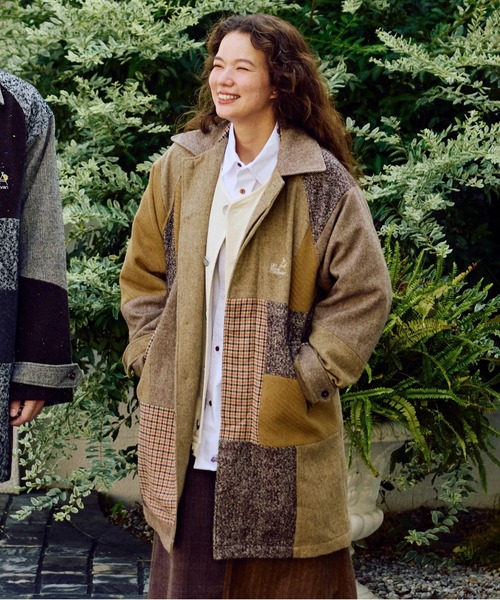 go slow caravan（ゴースローキャラバン）の「WOOL LIKE FABRIC バルマカンコート（その他アウター・メンズ・グレー/ブラウン・LARGE/MEDIUM）」の6枚目の写真