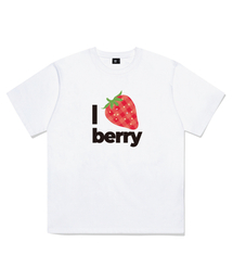 アイストロベリープリンティング半袖Tシャツホワイト