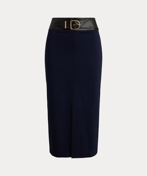 LAUREN RALPH LAUREN(ローレン ラルフ ローレン)の「バックルトリム ポンチ ペンシル ミディ スカート(スカート・レディース・ネイビー系1・2/0/00/4/6)」の7枚目の写真
