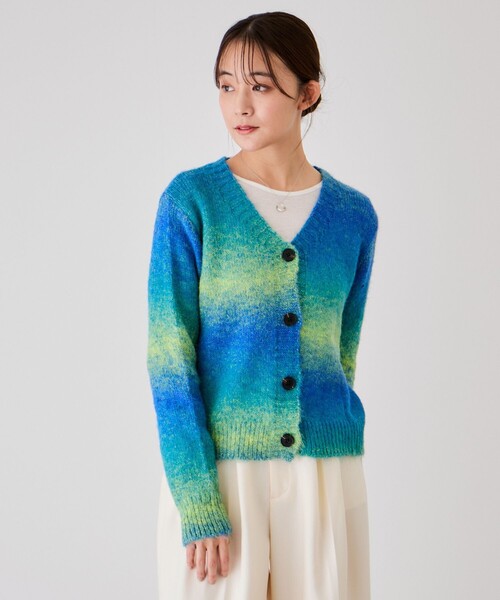 Jayro(ジャイロ)の「グラデーションニットカーディガン(カーディガン/ボレロ・レディース・ブルー系その他4/ブルー系その他6/ダークパープル/グレー/オレンジ・FREE)」の12枚目の写真