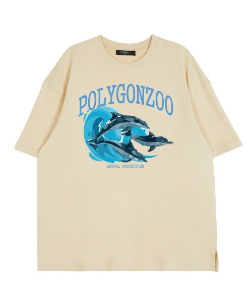 ASTRAL PROJECTION(アストラルプロジェクション)の「ポリゴンドルフィンラウンドネック15番手綿半袖Tシャツ_バター(Tシャツ/カットソー・メンズ・その他・X-LARGE/XX-LARGE/LARGE)」の2枚目の写真