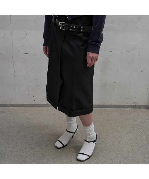 LCDC TM(エルシーディーシーティーエム)の「TAILORED ZIP FRONT SKIRT (BLACK)(スカート・レディース・ブラック・SMALL/MEDIUM)」の7枚目の写真