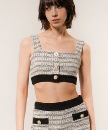 UNTAGE（アンテージ）の「コットンブレンドブークレクロップニットトップ_UTW-SC18（ベスト）」