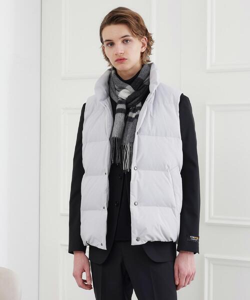 TAKEO KIKUCHI（タケオキクチ）の「チェックカシミヤマフラー（マフラー・メンズ・オレンジ系6/ネイビー系1/ワイン系1/ブラック系1/ブルー系6・00）」の9枚目の写真