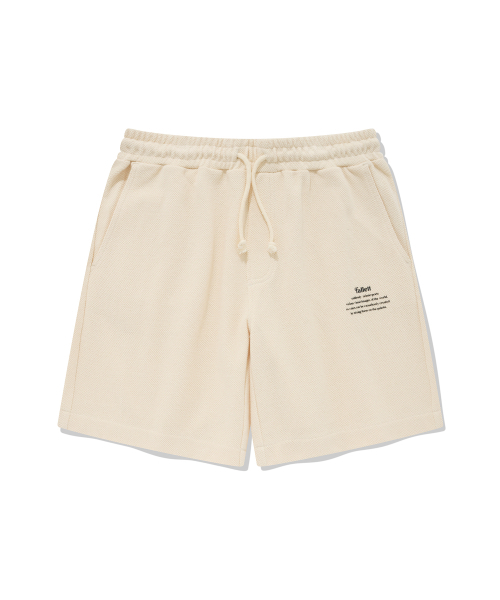Fallett(ファレット)の「ワッフルスウェットショーツアイボリー(その他パンツ・レディース・その他・X-LARGE)」の1枚目の写真
