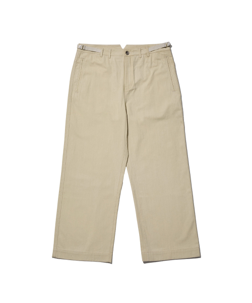 Fishtail Cotton Pants Ivory