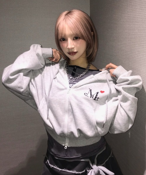 最終価格！新品✨MUCENT ムセント ラブ リッツ ミニハート ロゴ パーカー A'GEM/9 × .kom 『MUCENT/ムセント』 LOVRITS MINI HEART LOGO HOOD