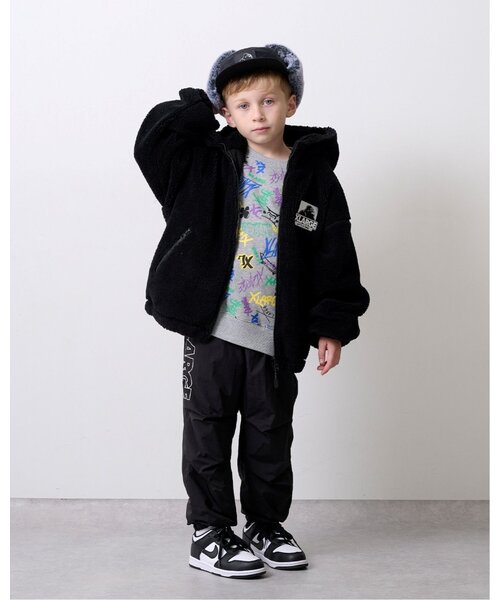 XLARGE KIDS（エクストララージキッズ）の「OGボアブルゾン（ブルゾン・キッズ・グレー/ブルー/ブラック・120cm/90cm/100cm/140cm/130cm/110cm）」の19枚目の写真