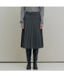 LENUEE（ルヌイ）の「Belted wool pleated skirt - Grey（スカート）」