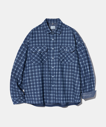 Diamond Layla | Washed Denim Laser Check Shirt S163(シャツ/ブラウス)