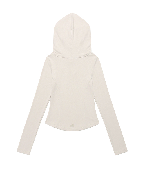 Cavish（カビシ）の「W SLIM LINE HOODIE BEIGE(CV2FSFM401A)（パーカー・レディース・ベージュ・FREE）」の2枚目の写真