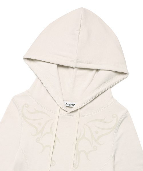 Cavish（カビシ）の「W SLIM LINE HOODIE BEIGE(CV2FSFM401A)（パーカー・レディース・ベージュ・FREE）」の3枚目の写真