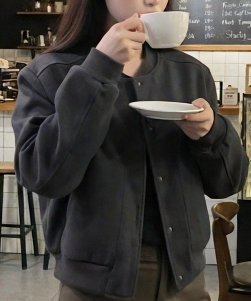 cammie（キャミー）の「スタジャン（スタジャン・レディース・ベージュ/ダークグレー・M/L）」の6枚目の写真