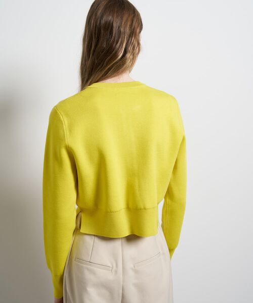 LANVIN en Bleu(ランバンオンブルー)の「ダブルフェイスショートカーディガン(カーディガン/ボレロ・レディース・グリーン/イエロー/ブラック/オフホワイト・38)」の16枚目の写真