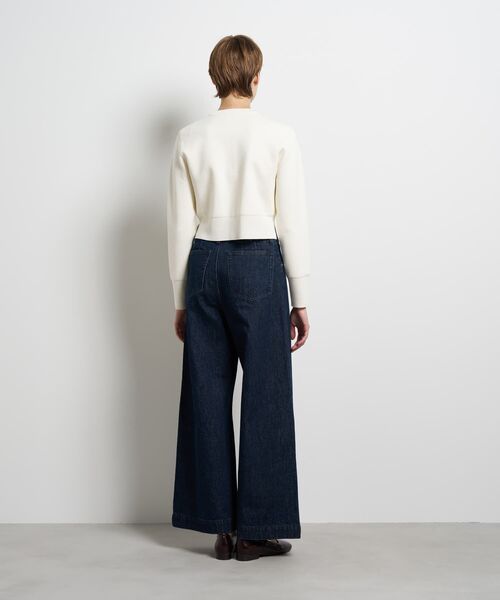 LANVIN en Bleu(ランバンオンブルー)の「ダブルフェイスショートカーディガン(カーディガン/ボレロ・レディース・グリーン/イエロー/ブラック/オフホワイト・38)」の21枚目の写真