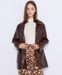 manavis7（マナビスセブン）の「Cracked Leather Jacket [Chestnut]（テーラードジャケット）」