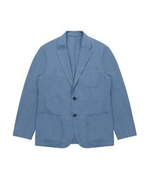 リネンブレンドアウトポケットジャケット_ブルー