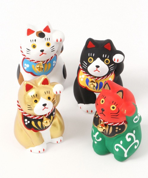 未使用品＆中古品【赤猫＆コシェルドゥ】2個セット♡柴犬♡お散歩♡福猫♡ 民芸招き猫（インテリア雑貨）｜niko and（ニコアンド）の