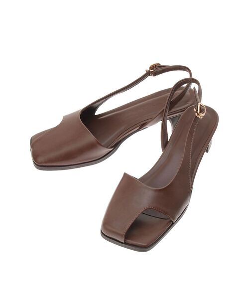 LAGUNAMOON（ラグナムーン）の「アシメオープントゥサンダル（サンダル・レディース・ブラウン/ブラック・MEDIUM/SMALL）」の14枚目の写真