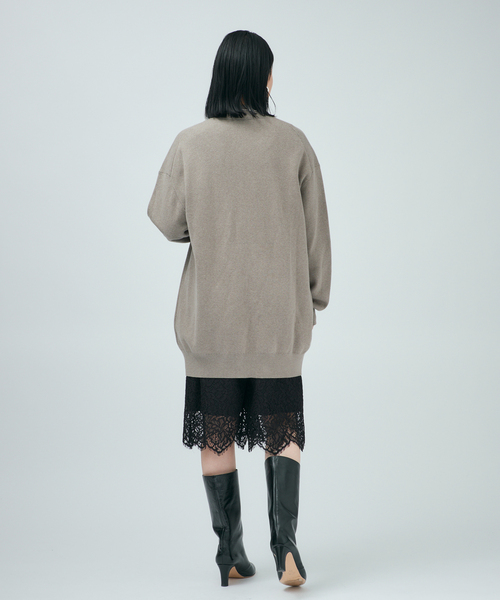 VERMEIL par iena(ヴェルメイユパーイエナ)の「コットンカシミヤ WジャガードVネックカーディガン(カーディガン/ボレロ・レディース・ネイビー/ライトグレー・FREE)」の15枚目の写真