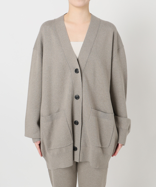 VERMEIL par iena(ヴェルメイユパーイエナ)の「コットンカシミヤ WジャガードVネックカーディガン(カーディガン/ボレロ・レディース・ネイビー/ライトグレー・FREE)」の21枚目の写真