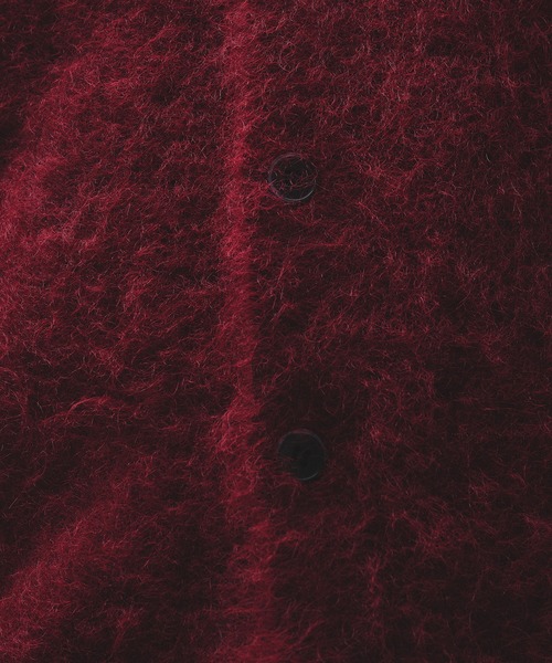 Regen Glanz(レーゲングランツ)の「Brushed mix crewneck knit cardigan / ブラッシュドミックスクルーネックニットカーディガン(カーディガン/ボレロ・メンズ・チャコールグレー/ワインレッド・SMALL/MEDIUM/LARGE)」の4枚目の写真