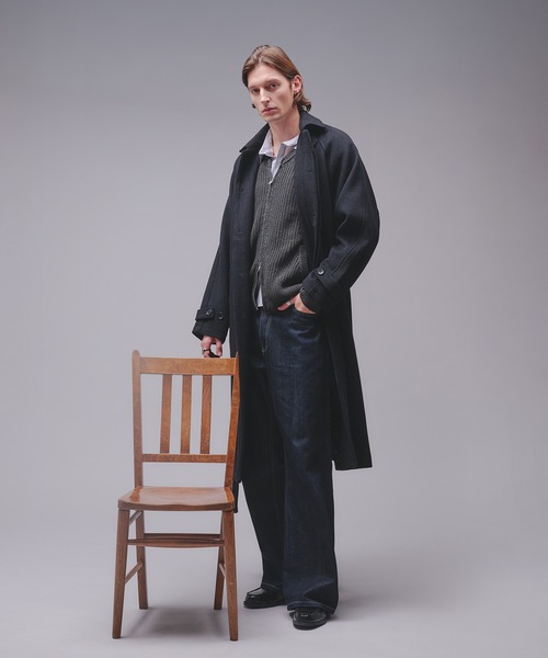 Regen Glanz(レーゲングランツ)の「Brushed mix crewneck knit cardigan / ブラッシュドミックスクルーネックニットカーディガン(カーディガン/ボレロ・メンズ・チャコールグレー/ワインレッド・SMALL/MEDIUM/LARGE)」の17枚目の写真