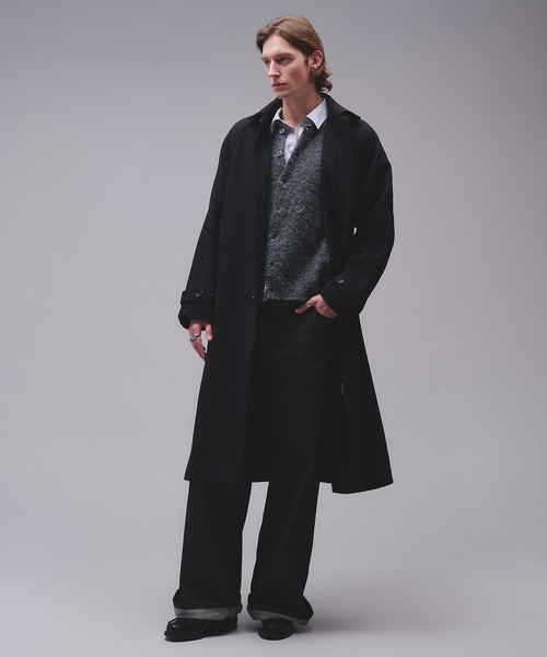 Regen Glanz(レーゲングランツ)の「Brushed mix crewneck knit cardigan / ブラッシュドミックスクルーネックニットカーディガン(カーディガン/ボレロ・メンズ・チャコールグレー/ワインレッド・SMALL/MEDIUM/LARGE)」の18枚目の写真
