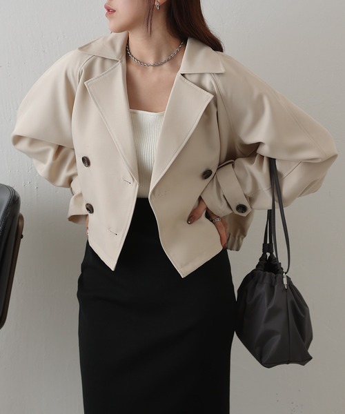 COLONY 2139（コロニートゥーワンスリーナイン）の「ショートトレンチコート（トレンチコート・レディース・ネイビー/ベージュ/ライトベージュ・FREE）」の12枚目の写真